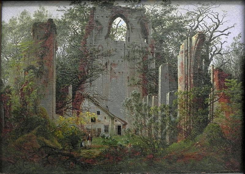 Caspar David Friedrich Ruins of Eldena Monastery near Greifswald Norge oil painting art